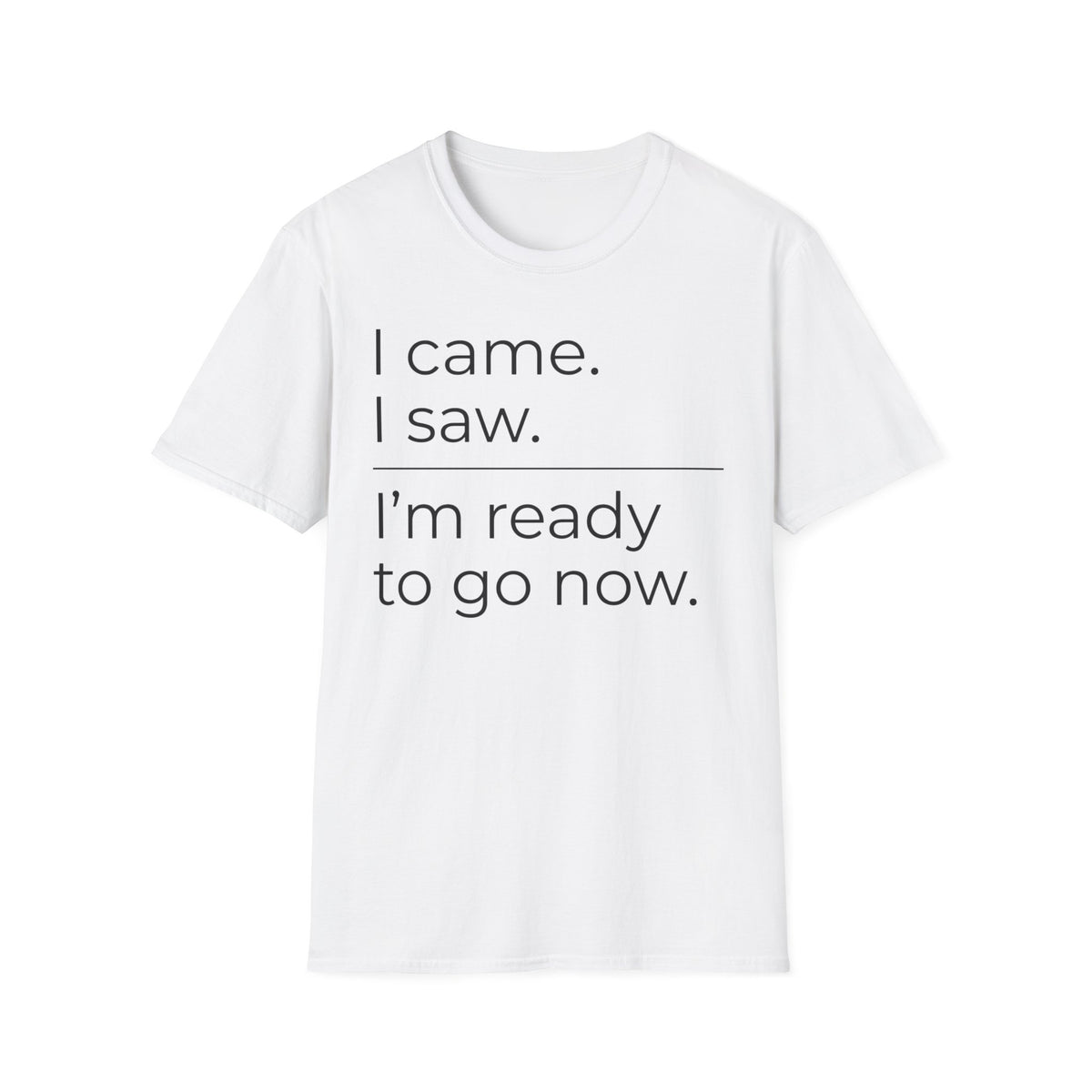 I Came, I Saw, Ready to Go T shirt