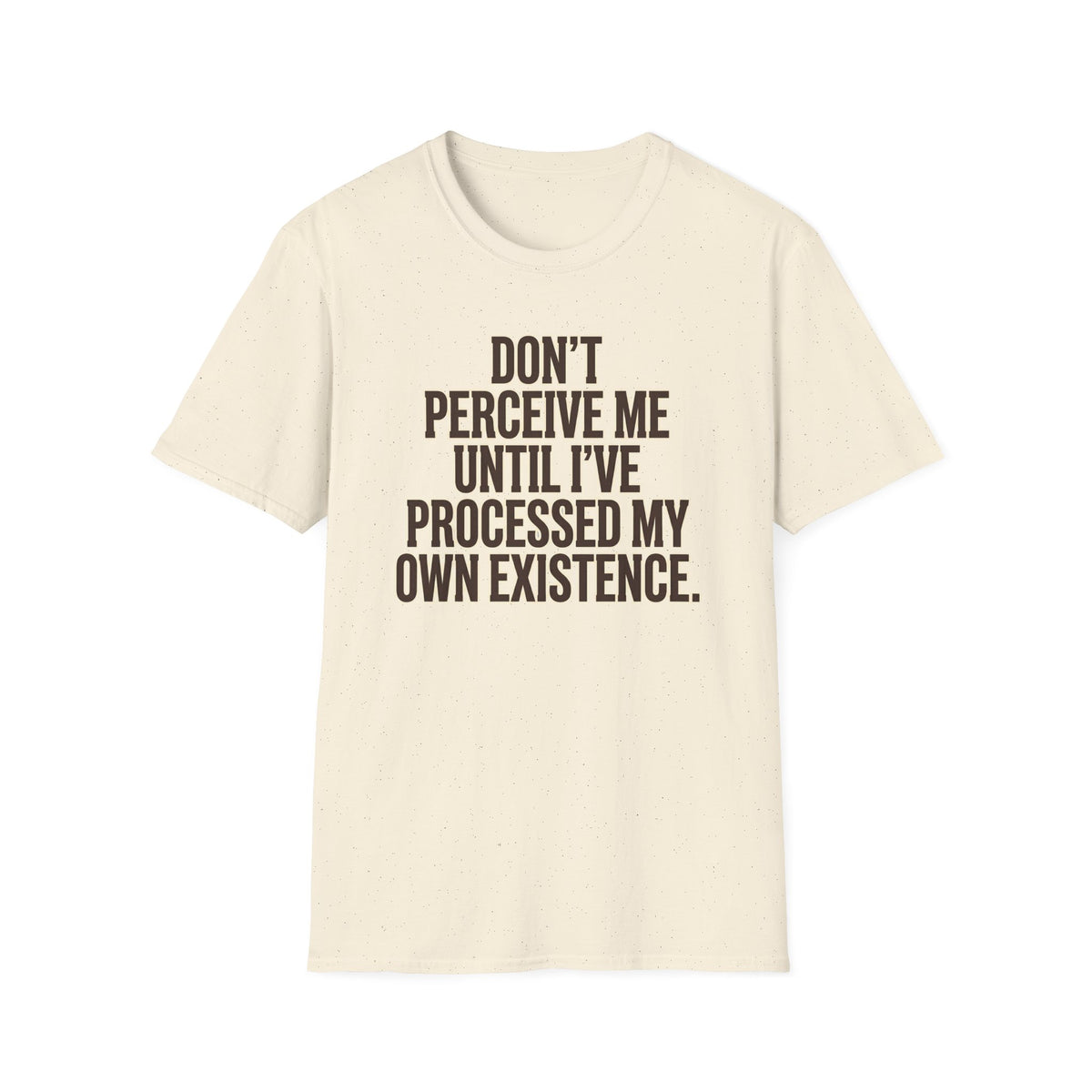 Don't Perceive Me Until I've Processed My Own Existence T-Shirt