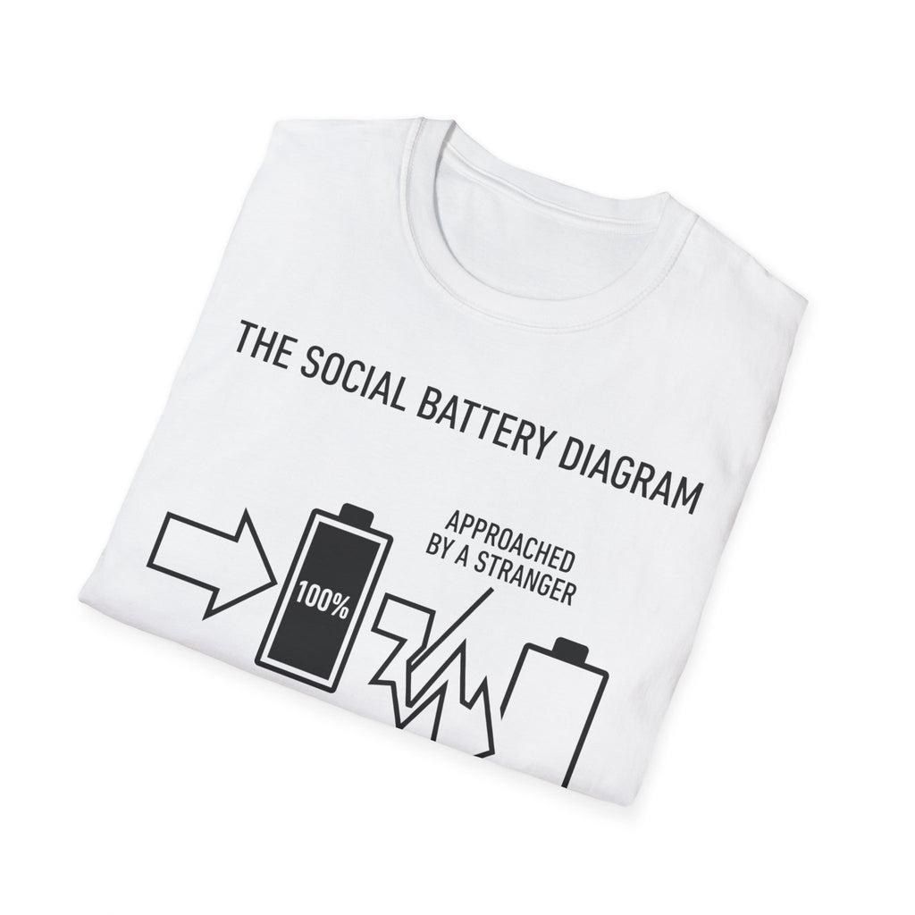 Social Battery Diagram T shirt