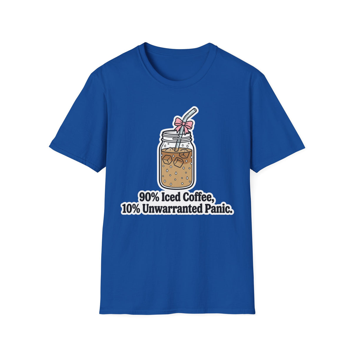 90% Iced coffee 10% panic T shirt