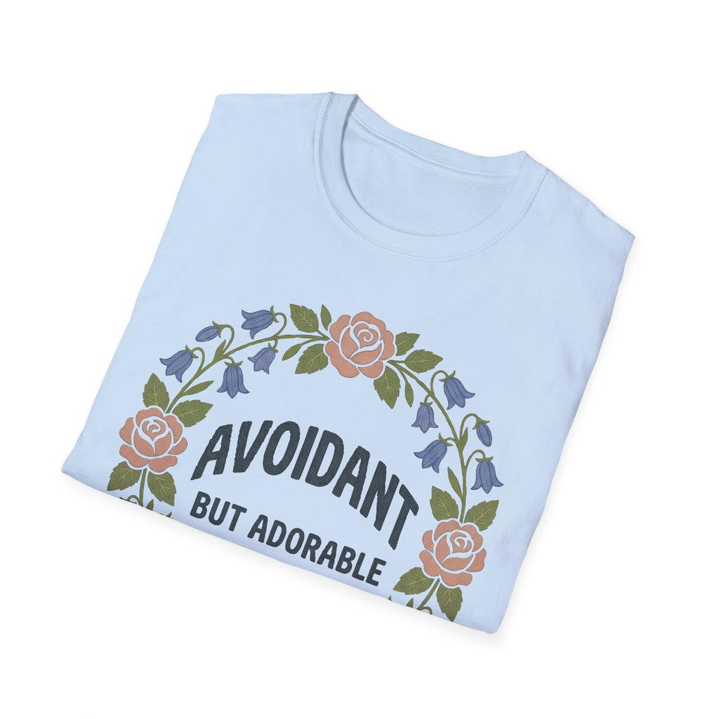 Avoidant But Adorable Floral T shirt