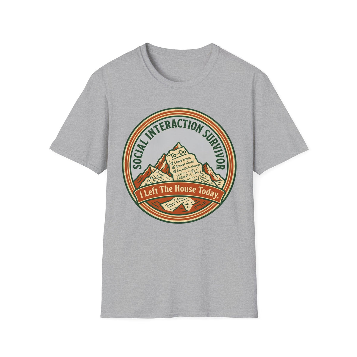 Social Interaction Survivor T shirt