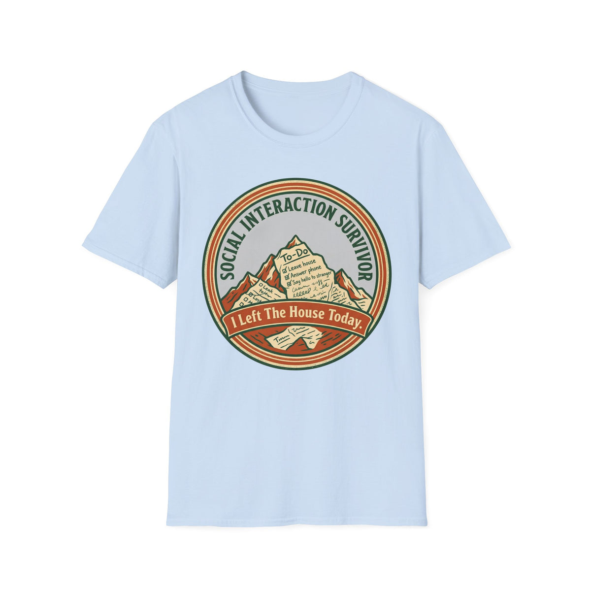 Social Interaction Survivor T shirt