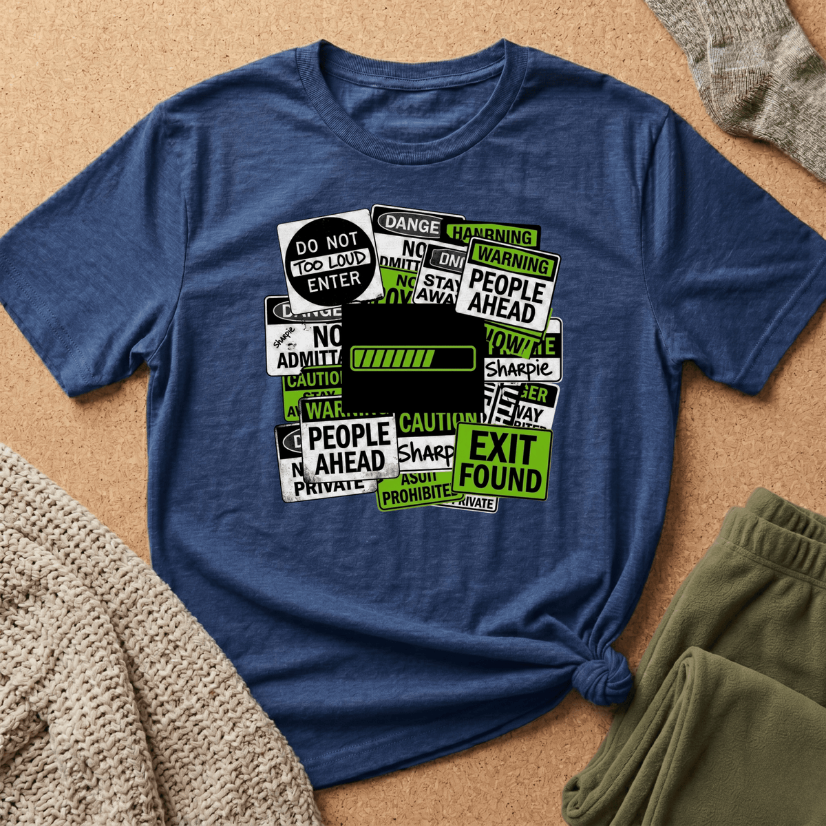 Social Battery Warning Signs T-Shirt